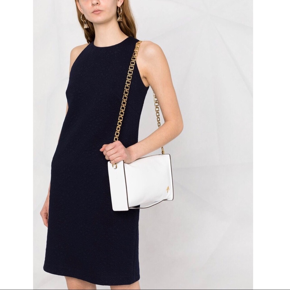 Lauren Ralph Lauren Navy Textured Sleeveless Shift Dress